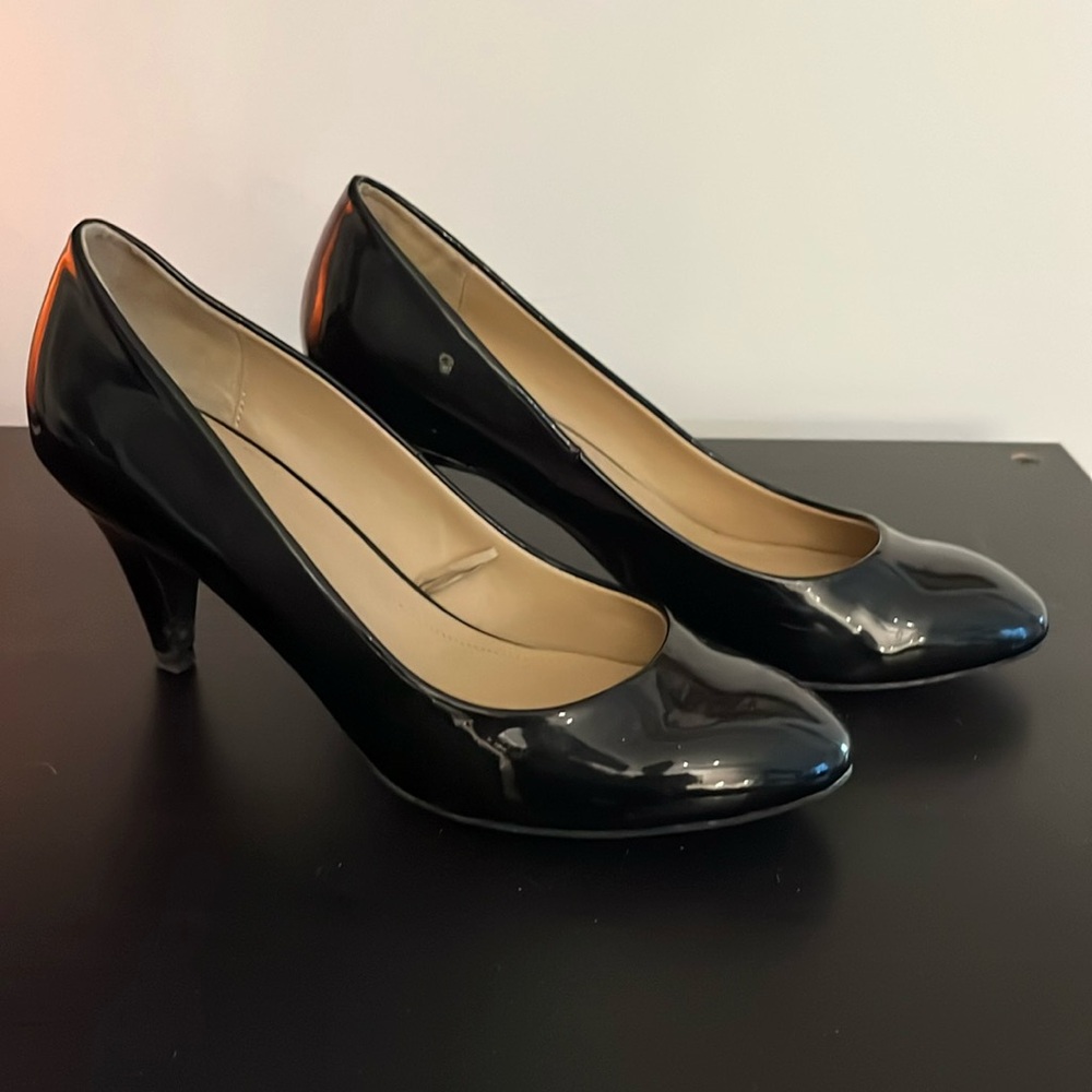 Zara black patent heels, size 37